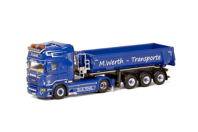 Scania R Topline + volquete bañera Trailer Wsi Models escala 1/50